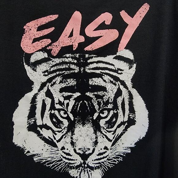 Maurices easy tiger graphic short sleeve shirt with cut-out distressed neckline - Picture 4 of 6